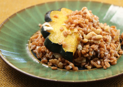 Maple Roasted Acorn Squash Farro Salad