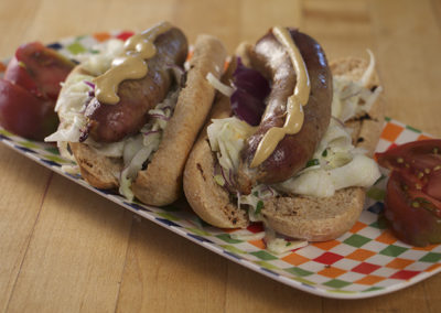 Grilled Sausage & Fennel Pepper Slaw with Buttermilk Dressing