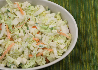 Napa Cabbage Slaw with Yogurt Dressing