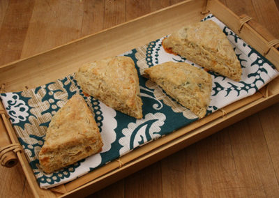 Parsnip Cheddar Scones with Sage