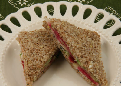 Watermelon Radish Tea Sandwiches