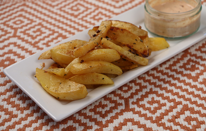 Oven Baked Rutabaga Fries with Chipotle Aioli