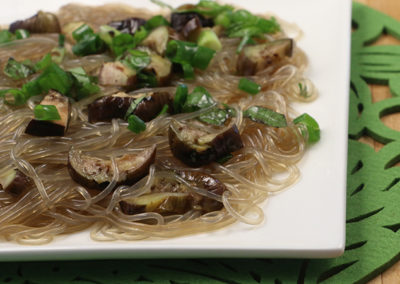 Sesame Noodles with Grilled Eggplant