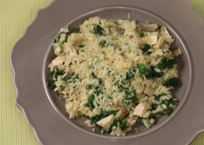Turkey, Mushroom, & Kale Risotto